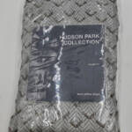 Hudson Park Collection Palmetto Cotton Silk European Pillow Sham 26x26in Silver~