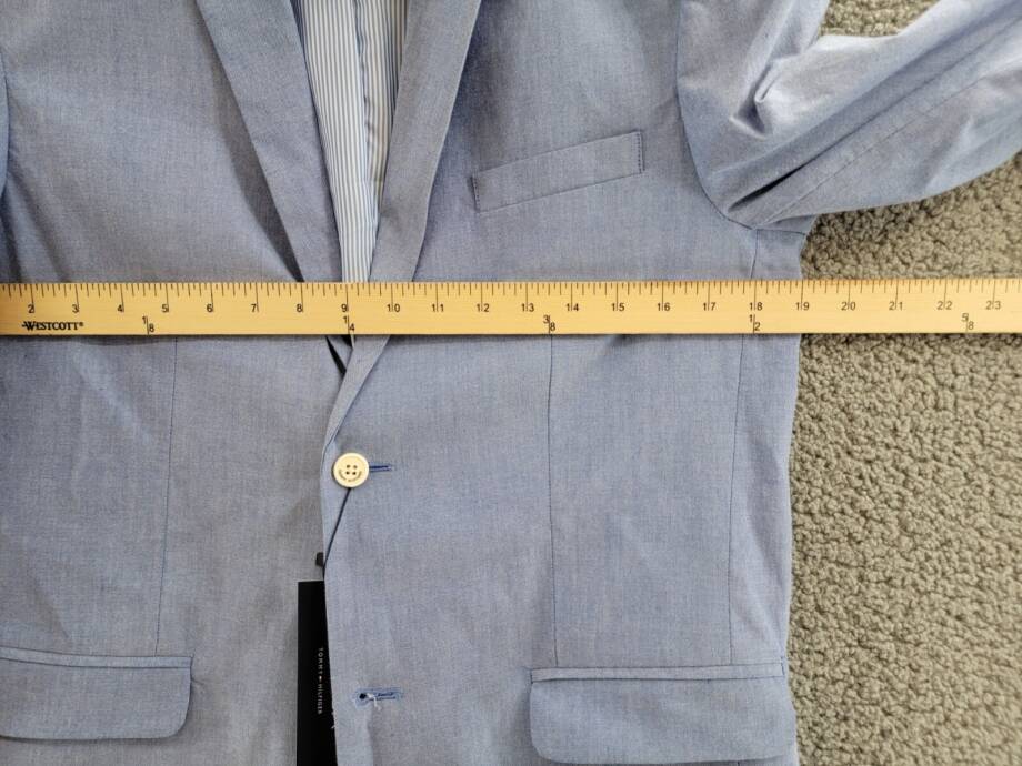 Tommy Hilfiger Pinstripe Lining Stretch Oxford Jacket Boys' 20 Prince Blue L/S