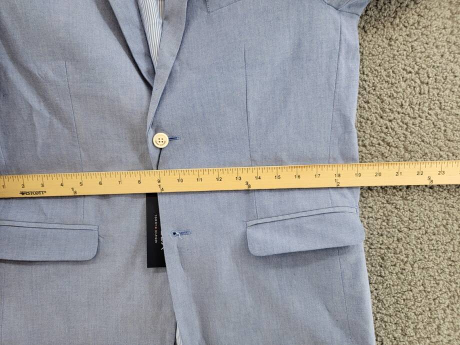 Tommy Hilfiger Pinstripe Lining Stretch Oxford Jacket Boys' 20 Prince Blue L/S