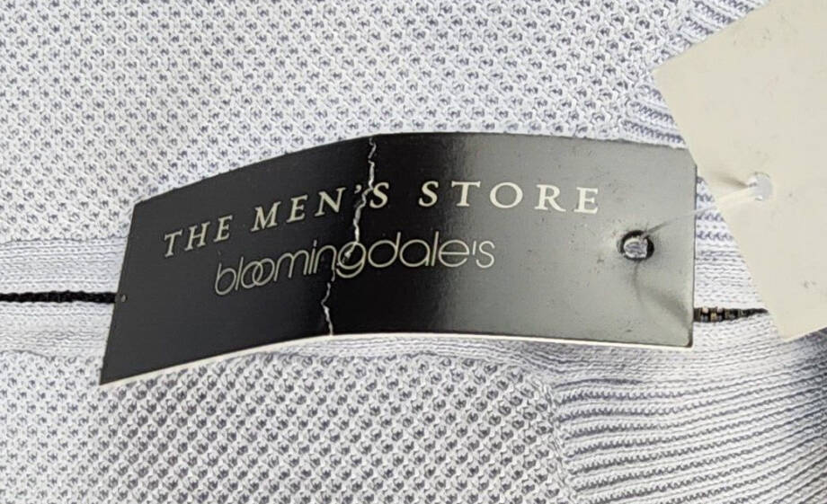 The Men's Store at Bloomingdales Half Zip Sweater Men's XXL Cloud Blue Mock Neck