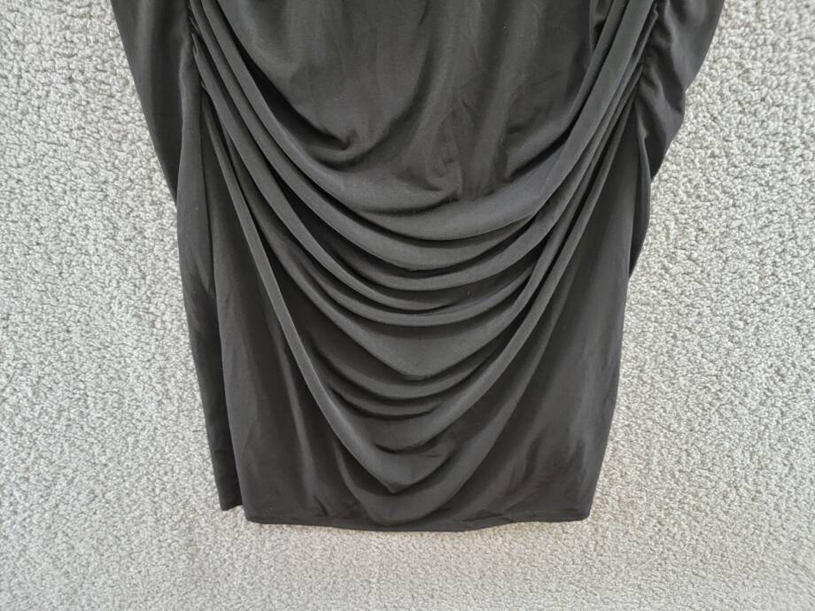 Calvin Klein Plus Size Ruched Sleeveless Midi Dress Women's 1X Black Pullover
