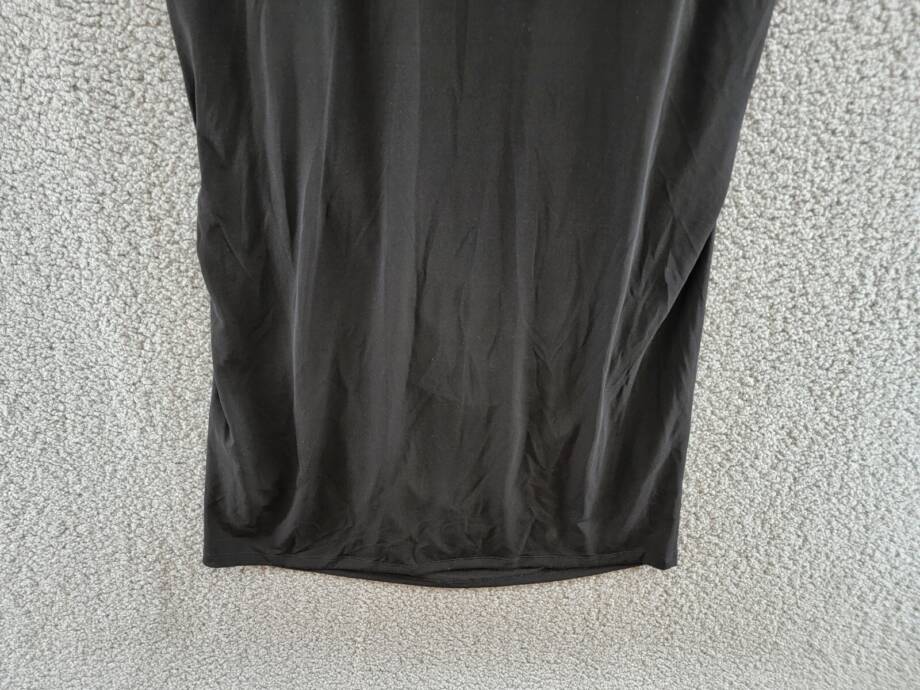 Calvin Klein Plus Size Ruched Sleeveless Midi Dress Women's 1X Black Pullover