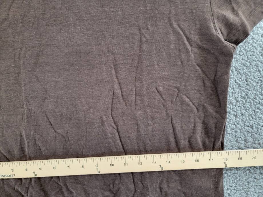 FRAME Easy True Raw-Edge Linen Tee Women's S Espresso Crew Neck Short Sleeve