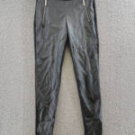 Michael Michael Kors Mixed Media Zip Detail Leggings Women's XS Black Pull On