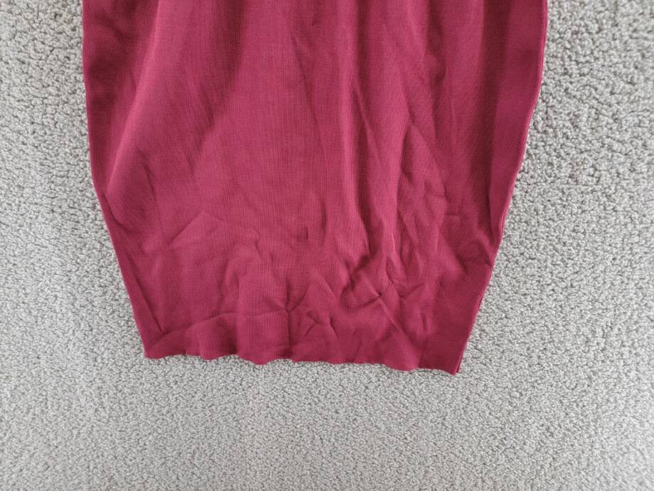 Guess Bandage Sweater Knit Bodycon Dress Women's XL Burgundy Cap Sleeves