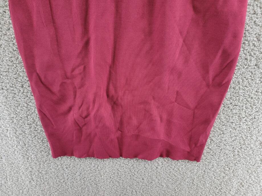 Guess Bandage Sweater Knit Bodycon Dress Women's XL Burgundy Cap Sleeves