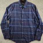 The Men's Store at Bloomingdale's Regular Fit Twill Flannel Shirt Men's L Navy +