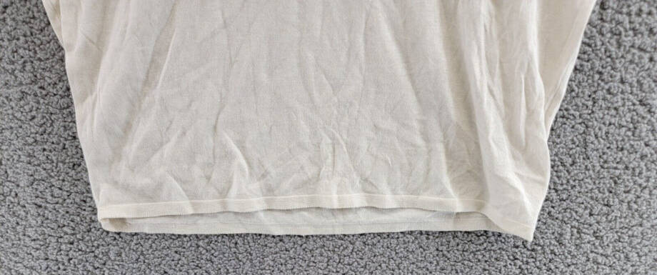 NIC+ZOE Cap Sleeve V-Neck Sweater Women's M Pale Beige Short Sleeve Pullover