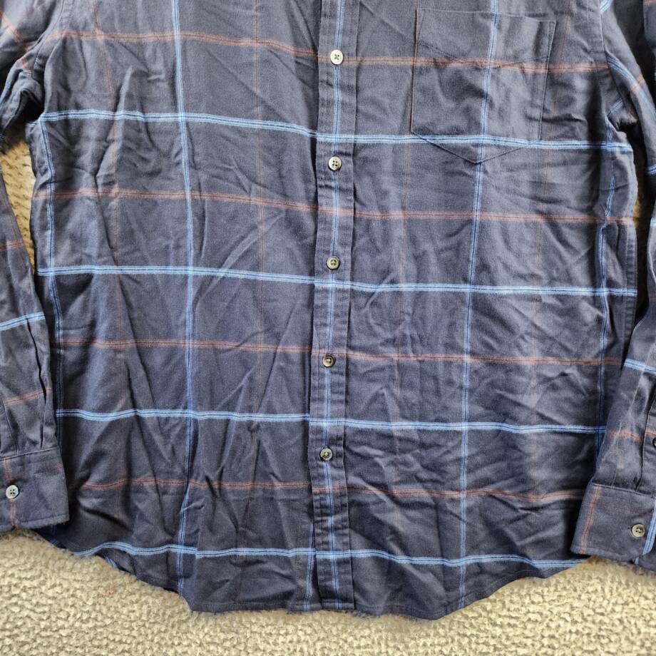 The Men's Store at Bloomingdale's Regular Fit Twill Flannel Shirt Men's L Navy +