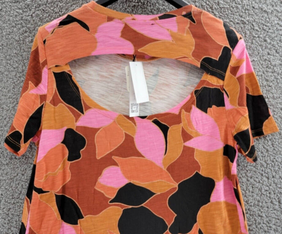 Sanctuary Printed T-Shirt Dress Women's S Solar Power Round Neck Pullover S/S
