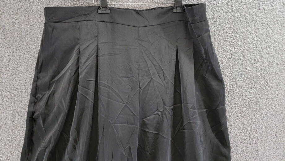 Nina Parker Trendy Plus Size Satin Wide-Leg Pants Women's 4X Black Beauty Solid