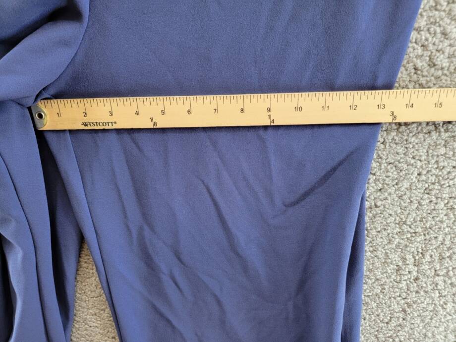 RACHEL Rachel Roy Ruffled-Sleeve Cropped Jumpsuit Women's XL Navy Back Zip