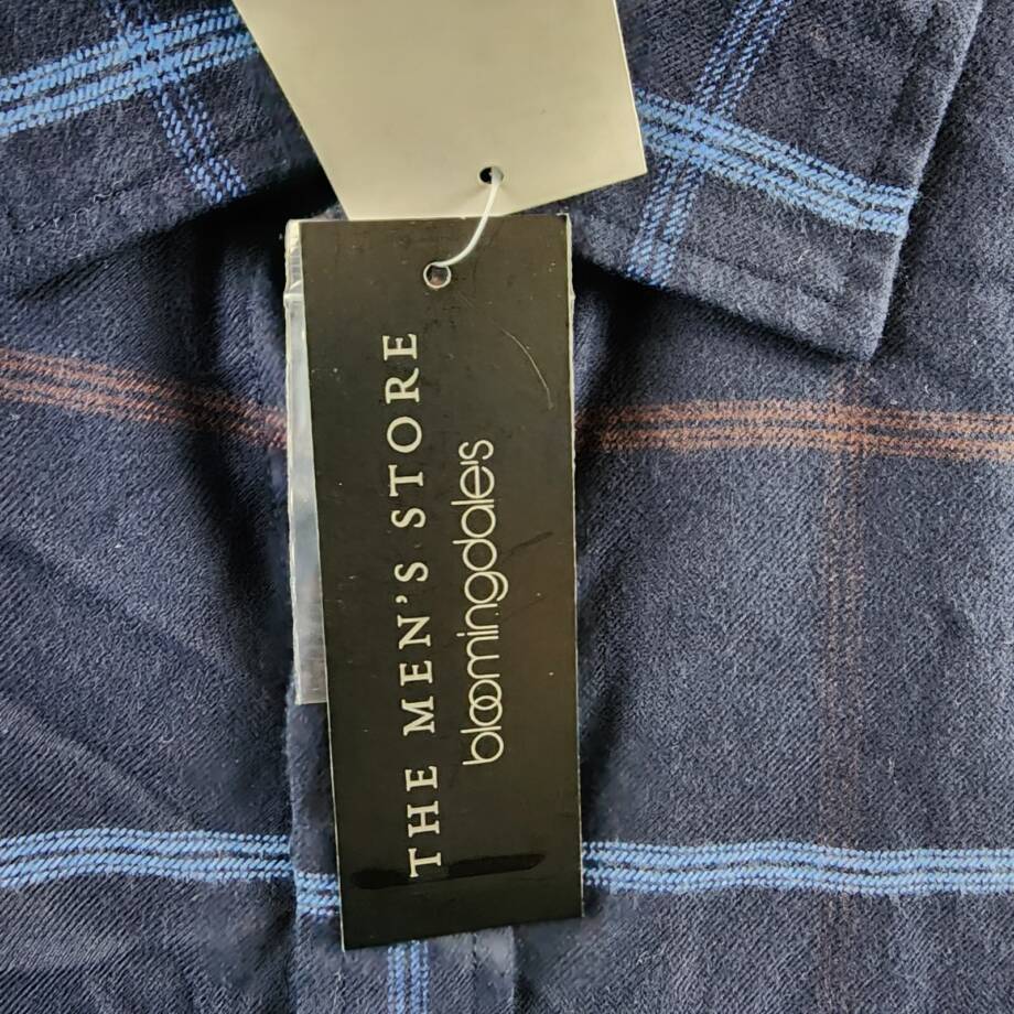 The Men's Store at Bloomingdale's Regular Fit Twill Flannel Shirt Men's L Navy +