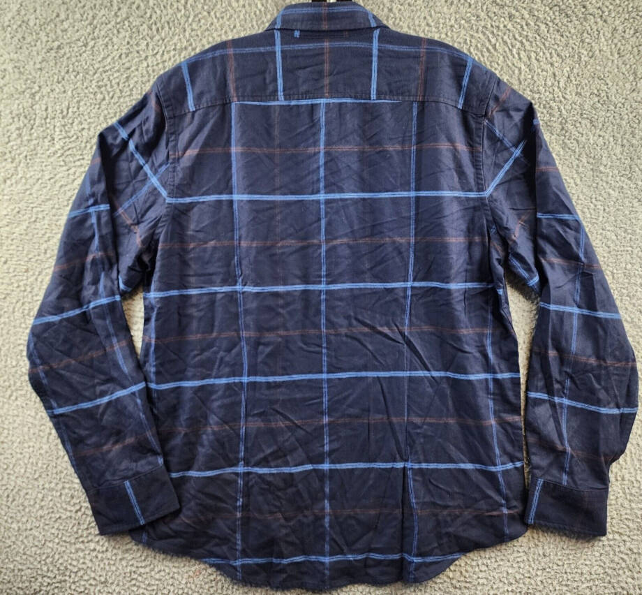 The Men's Store at Bloomingdale's Regular Fit Twill Flannel Shirt Men's L Navy +