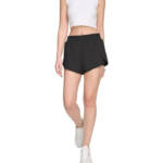 Calvin Klein Tulip Wrap Shorts Women's XL Black Solid Elastic Waist Pull On