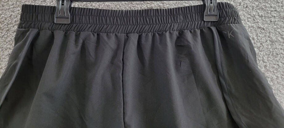 Calvin Klein Tulip Wrap Shorts Women's XL Black Solid Elastic Waist Pull On