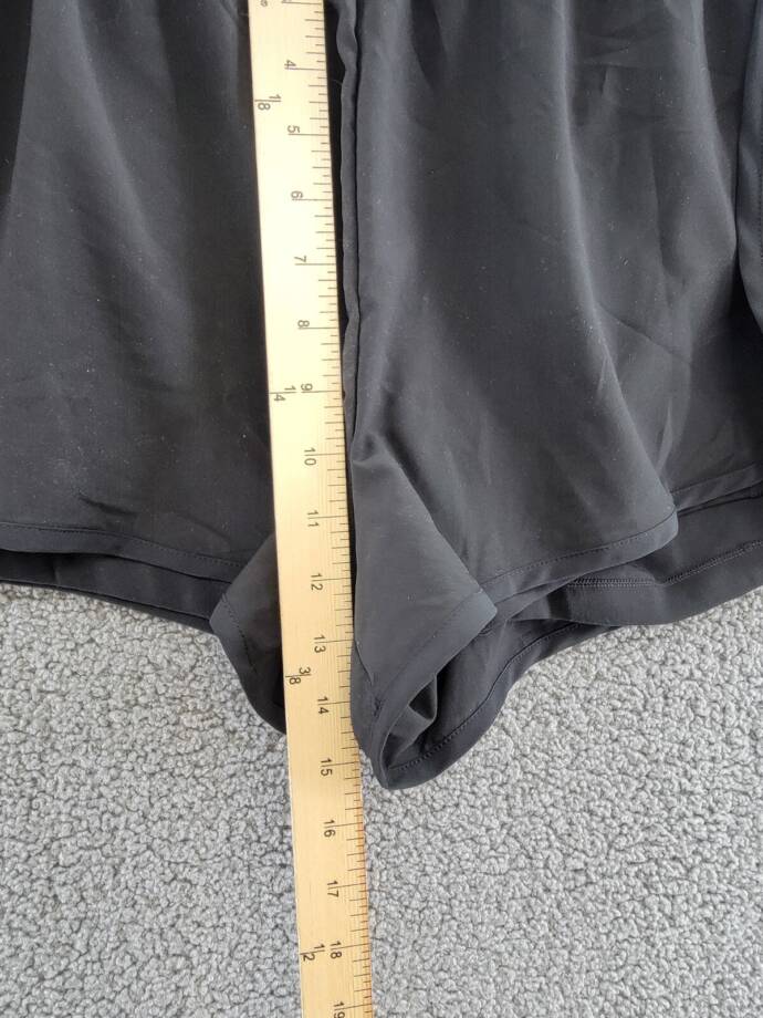 Calvin Klein Tulip Wrap Shorts Women's XL Black Solid Elastic Waist Pull On