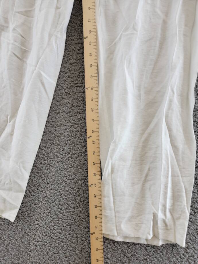 WAYF High Rise Pleated Pants Women's M White Side Pockets Hook & Bar Zip Closure
