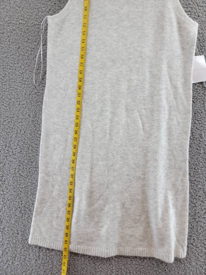 MSK Sleeveless Turtleneck Knit Sweater Dress Women's L Silver Heather Pullover