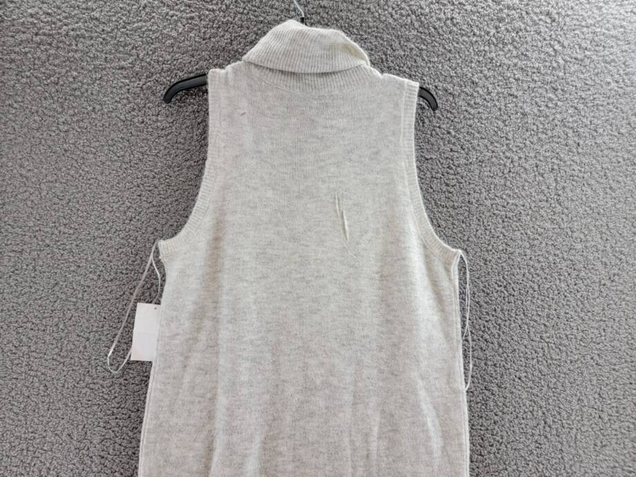 MSK Sleeveless Turtleneck Knit Sweater Dress Women's L Silver Heather Pullover