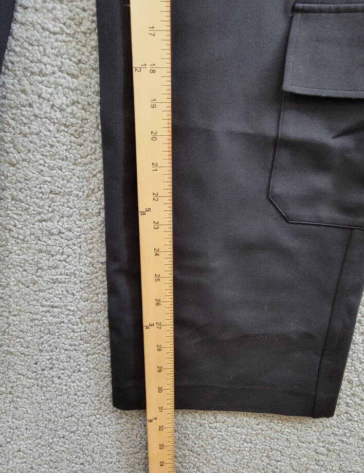 rag & bone Irina Wide Leg Cargo Pants Women's S Black Zip Hook & Bar Closure