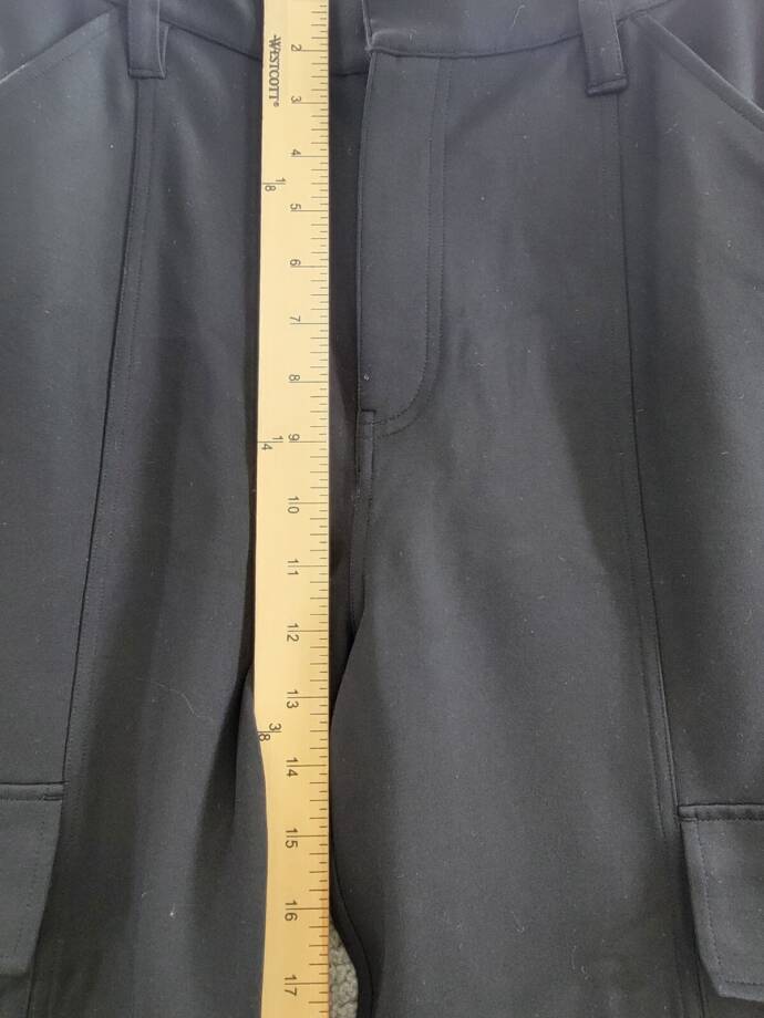 rag & bone Irina Wide Leg Cargo Pants Women's S Black Zip Hook & Bar Closure
