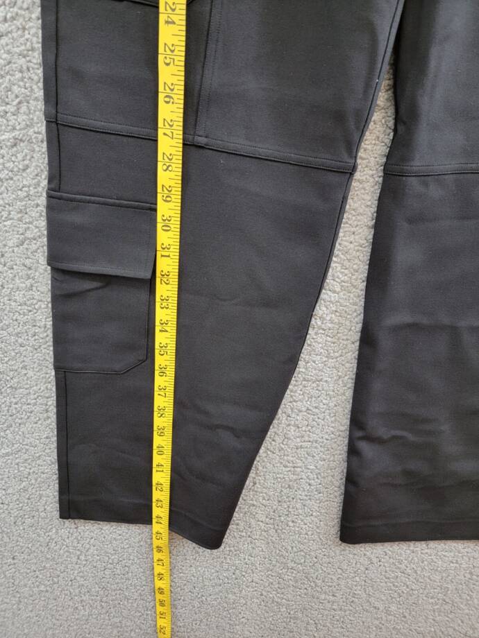 rag & bone Irina Wide Leg Cargo Pants Women's S Black Zip Hook & Bar Closure