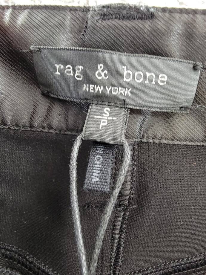 rag & bone Irina Wide Leg Cargo Pants Women's S Black Zip Hook & Bar Closure