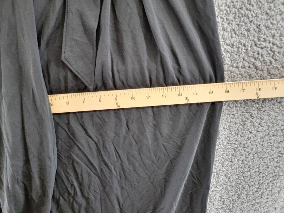 Calvin Klein Belted Pleated-Front Pants Women's XS Black Elastic Waist Pull On
