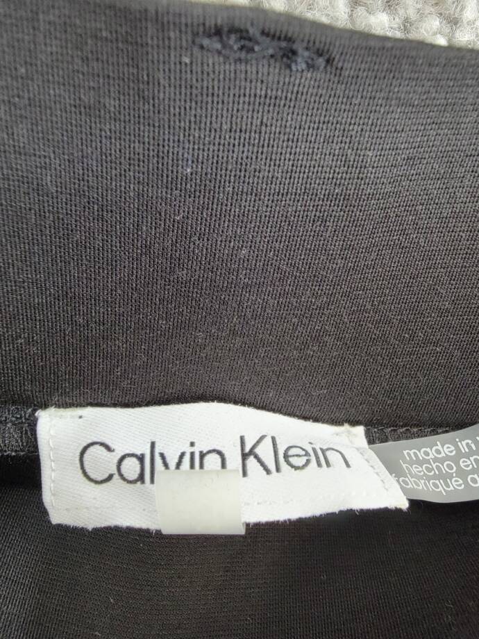 Calvin Klein Belted Pleated-Front Pants Women's XS Black Elastic Waist Pull On
