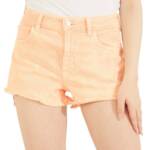 GUESS Acid-Washed Denim Mom Shorts Women's 31 Durazno Zip Fly Button Closure