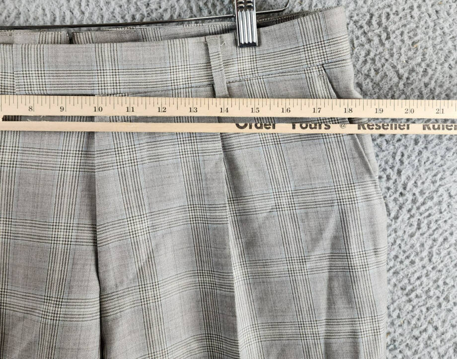 BOSS Camel Heston Wool Slim Fit Dress Pants Men's 40R Beige Plaid Button Zip