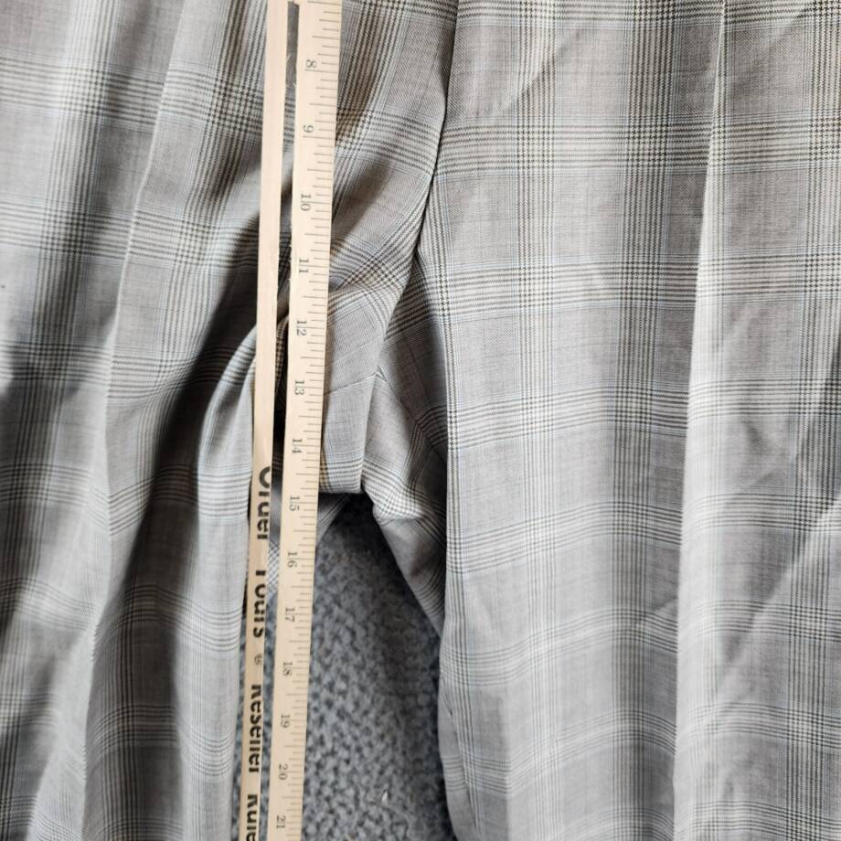 BOSS Camel Heston Wool Slim Fit Dress Pants Men's 40R Beige Plaid Button Zip