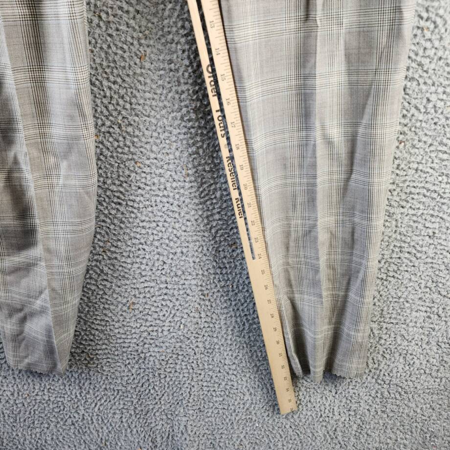 BOSS Camel Heston Wool Slim Fit Dress Pants Men's 40R Beige Plaid Button Zip