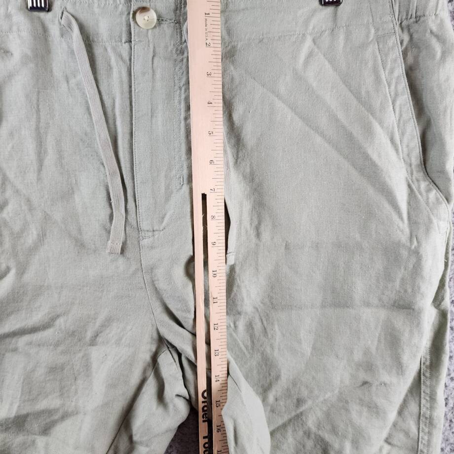 Vince Lightweight Hemp Shorts Men's XXL Dried Cactus Drawstring Button Zipped