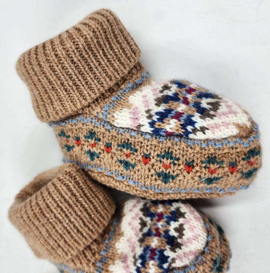 Polo Ralph Lauren Wool Blend Hat & Booties Gift Set Baby Boy's NB/3M Khaki Multi