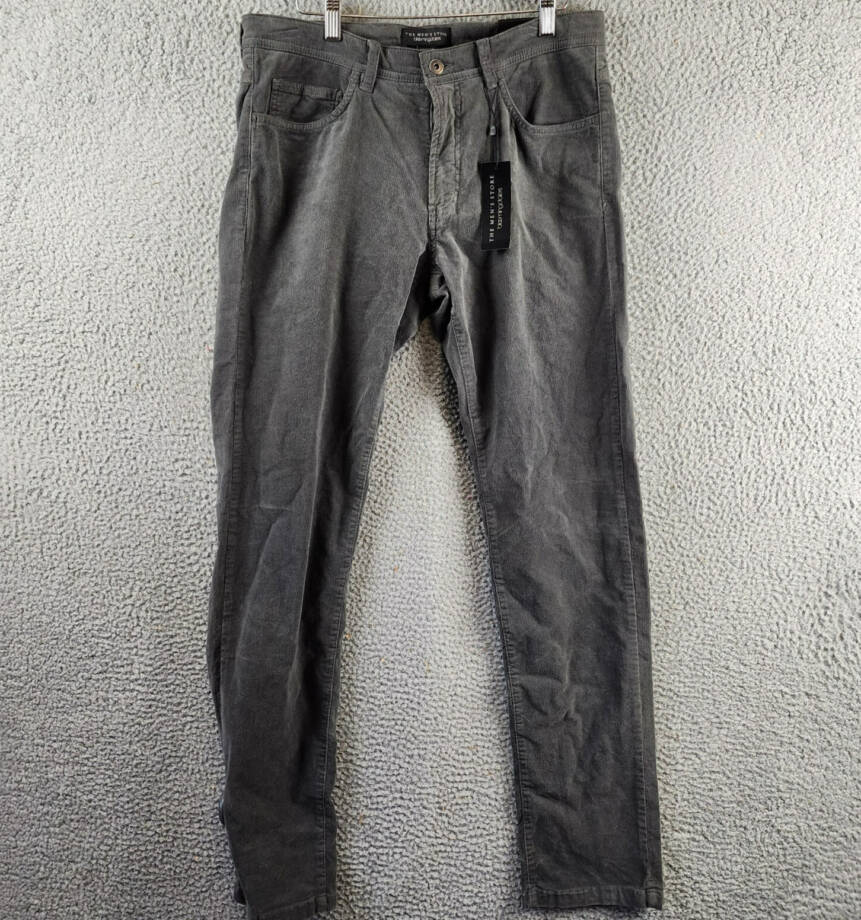 The Men's Store at Bloomingdale's Tailored Fit Corduroy Pants Men's 33Wx34L Gray