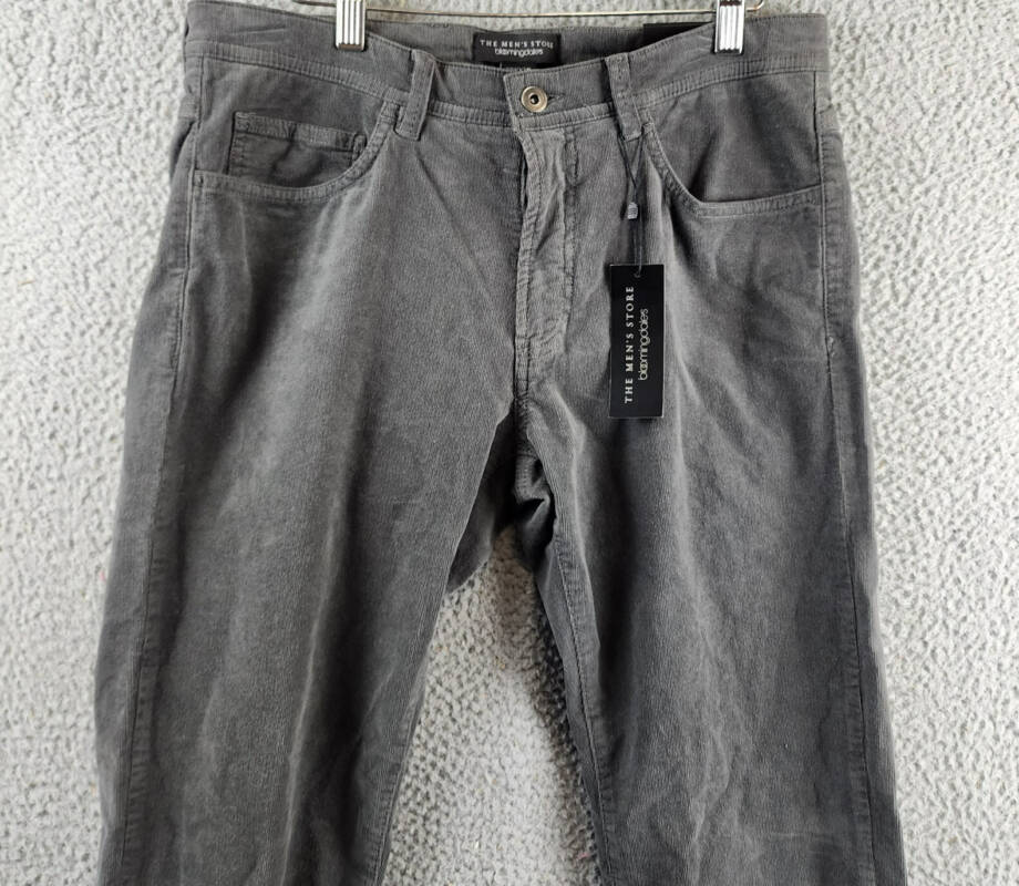 The Men's Store at Bloomingdale's Tailored Fit Corduroy Pants Men's 33Wx34L Gray