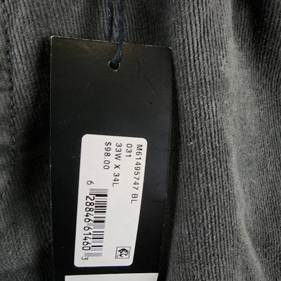 The Men's Store at Bloomingdale's Tailored Fit Corduroy Pants Men's 33Wx34L Gray