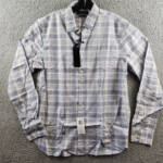 The Men's Store at Bloomingdale's Slim Fit Button Up Shirt Men's L Navy/White