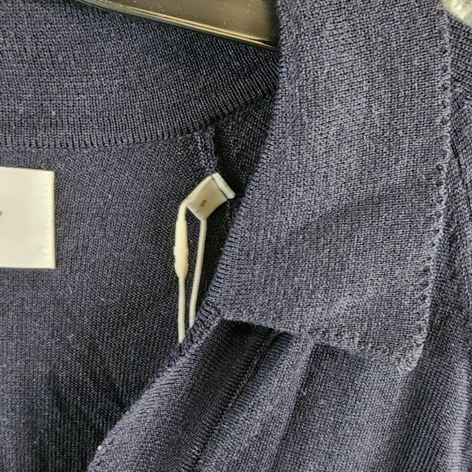 NN07 Bjarki 6539 Knit Cardigan Sweater Men's S Navy Blue Wool Blend Button Front