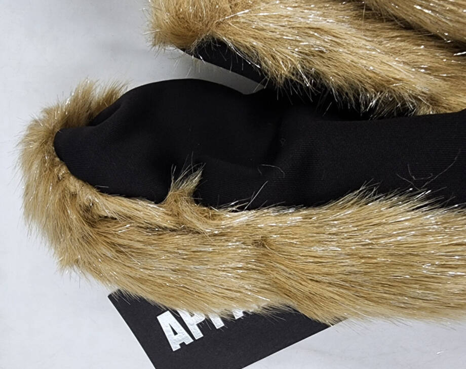 Apparis Lumi Faux Fur Gloves Women's No Size Fawn Adjustable Buckle Closure~