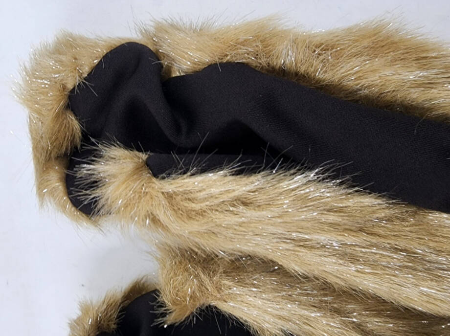 Apparis Lumi Faux Fur Gloves Women's No Size Fawn Adjustable Buckle Closure~