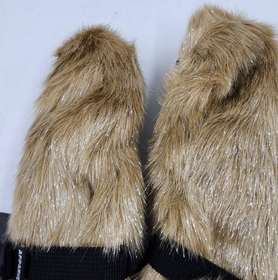 Apparis Lumi Faux Fur Gloves Women's No Size Fawn Adjustable Buckle Closure~