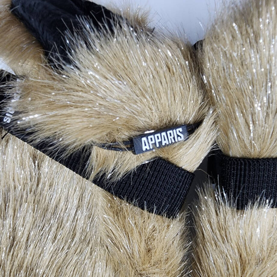 Apparis Lumi Faux Fur Gloves Women's No Size Fawn Adjustable Buckle Closure~