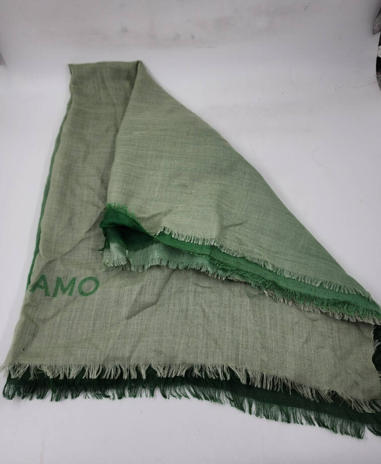 FERRAGAMO Gradient Cashmere-Silk Blend Stole Women's One Size Dark/Light Green