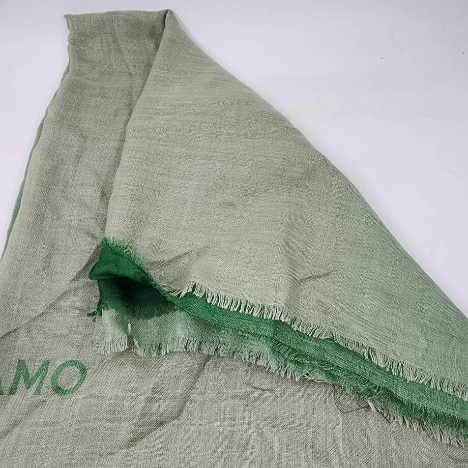 FERRAGAMO Gradient Cashmere-Silk Blend Stole Women's One Size Dark/Light Green