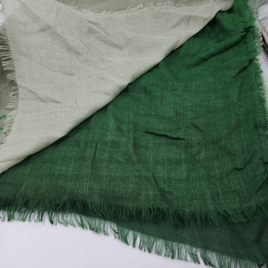 FERRAGAMO Gradient Cashmere-Silk Blend Stole Women's One Size Dark/Light Green