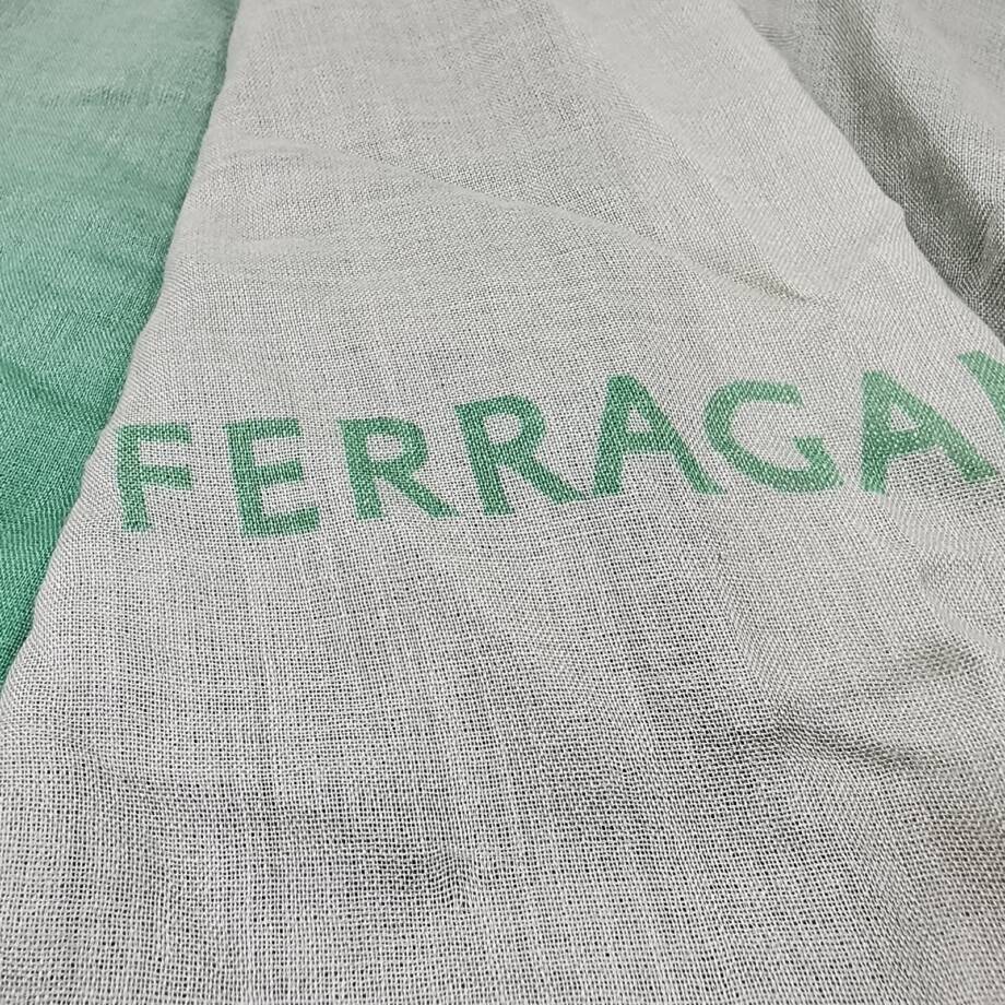 FERRAGAMO Gradient Cashmere-Silk Blend Stole Women's One Size Dark/Light Green