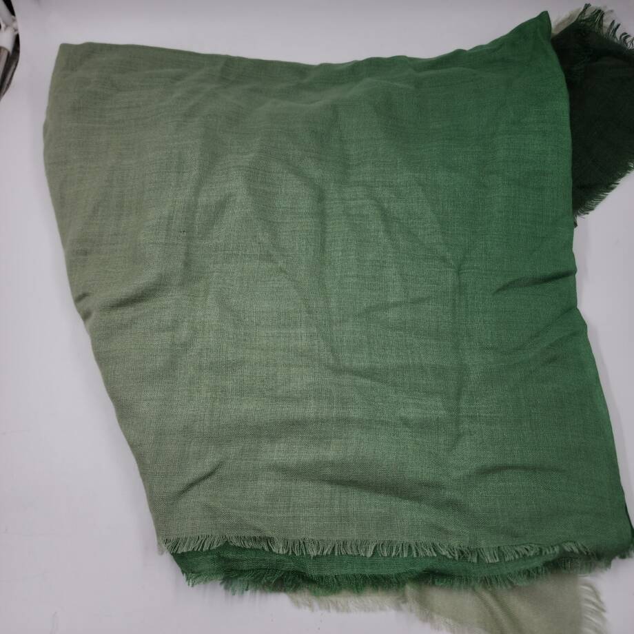 FERRAGAMO Gradient Cashmere-Silk Blend Stole Women's One Size Dark/Light Green